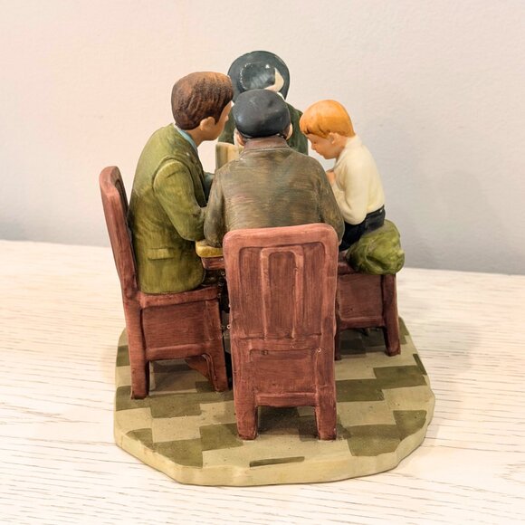 1976 Norman Rockwell GRACE BEFORE MEALS Gorham Figurine Vintage 1951 Post Cover - Picture 11 of 14